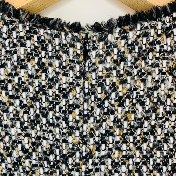 Paula Ka Paris Black and TanTweed Mini Sleeveless Shift Dress Size 38/6 ! - Picture 6 of 10